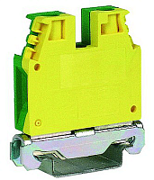 Клемма для заземления с винтовым зажимом DKC Quadro 10мм?, желто-зеленый, ZTO510-RET | код. ZTO510-RET |  DKC